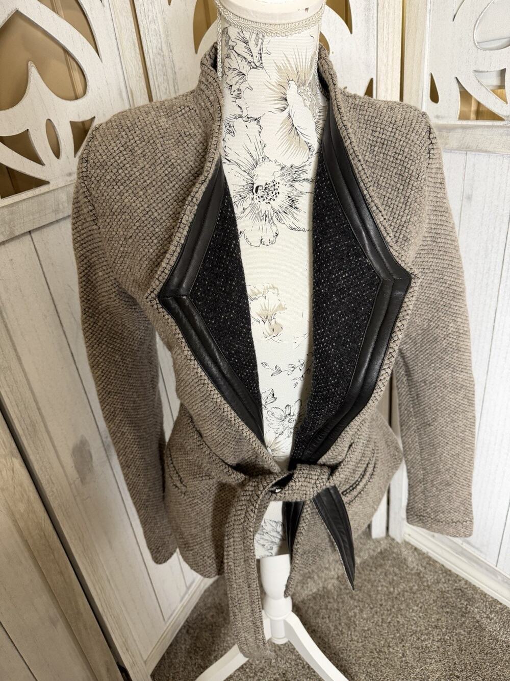 IRO Womens Awa Wool Blend Jacket Belted Designer Classic Size 38 US Size 6 Paris